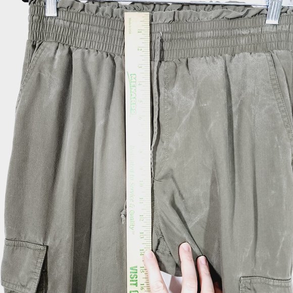 Abercrombie & Fitch Joggers DIstressed Olive Green Fatigue Cargo Jogger Pants Lg - Picture 9 of 10
